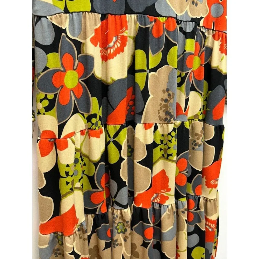 Ivy Jane Uncle Frank Tiered Ruffle‎ Floral Dress Size Small